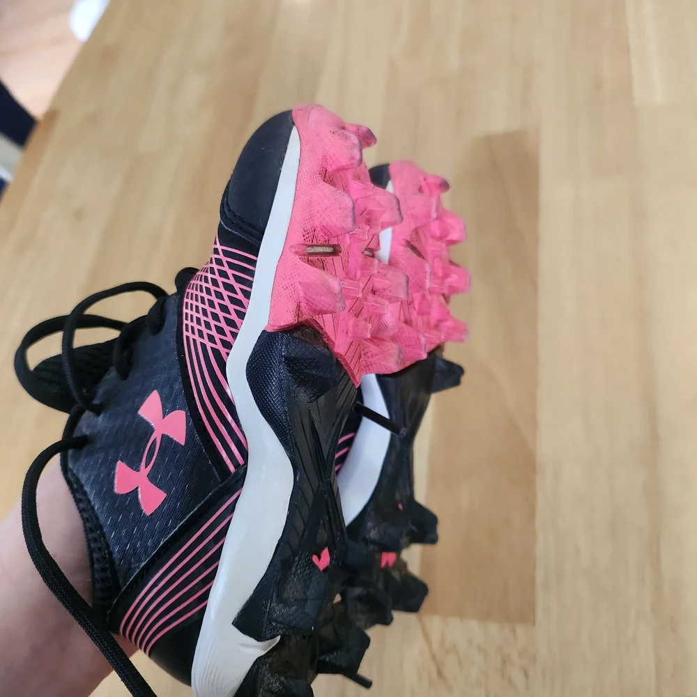 Under Armour Kids' Black and Pink Sneakers - Picture 3 of 3